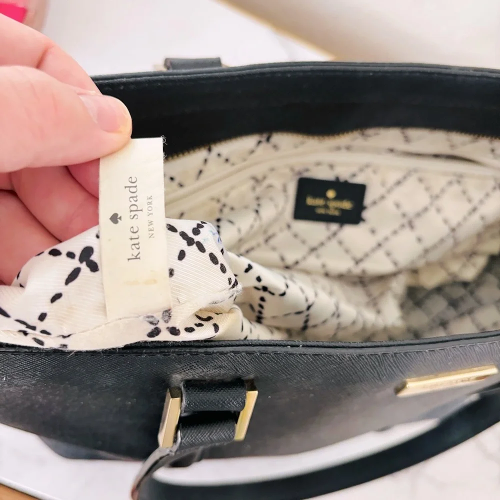 Kate Spade Black Saffiano Leather Tote Bag‎